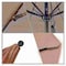 California Umbrella 11' Black Aluminum Market Patio Umbrella, Sunbrella Taupe 194061333433 - alternate 2